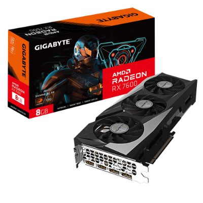 Gigabyte Radeon RX 7600 GAMING OC 8G, AMD, 8 GB, Radeon RX 7600, GDDR6, HDMI ports quantity 2, PCI-E 4.0