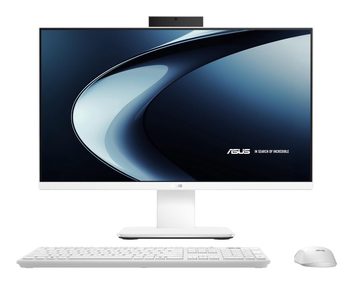 Monoblock PC, ASUS, AiO, CPU Intel, Intel Core 5, 220H, RAM 16 GB, DDR5-SDRAM, Screen 23.8 ", 1920 x 1080 pixels, Storage 512 GB, SSDs 512 GB, Not available, On-board graphics Yes, Intel® Graphics, White, OS Windows 11 Pro, 90PT03X1-M0CCW0