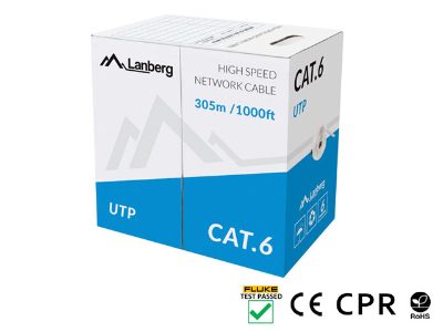 LAN Cable Cat.6 UTP Solid CU CPR + Fluke Passed, LCU6-11CU-0305-S