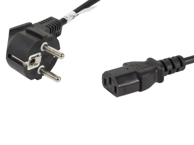 Lanberg | CEE 7/7 to IEC 320 C13 Power Cord | CA-C13C-10CC-0018-BK