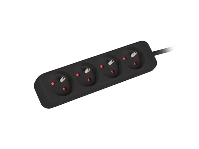 Lanberg Cable Power Strip, 4X French Outlets Quality-Grade Copper, 1.5 m | PS0-04E-0150-BK