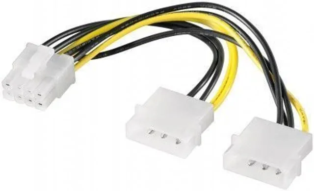 Goobay | Power cable/adapter for PC graphics cards, PCI-E to PCI Express 8-pin | 93241
