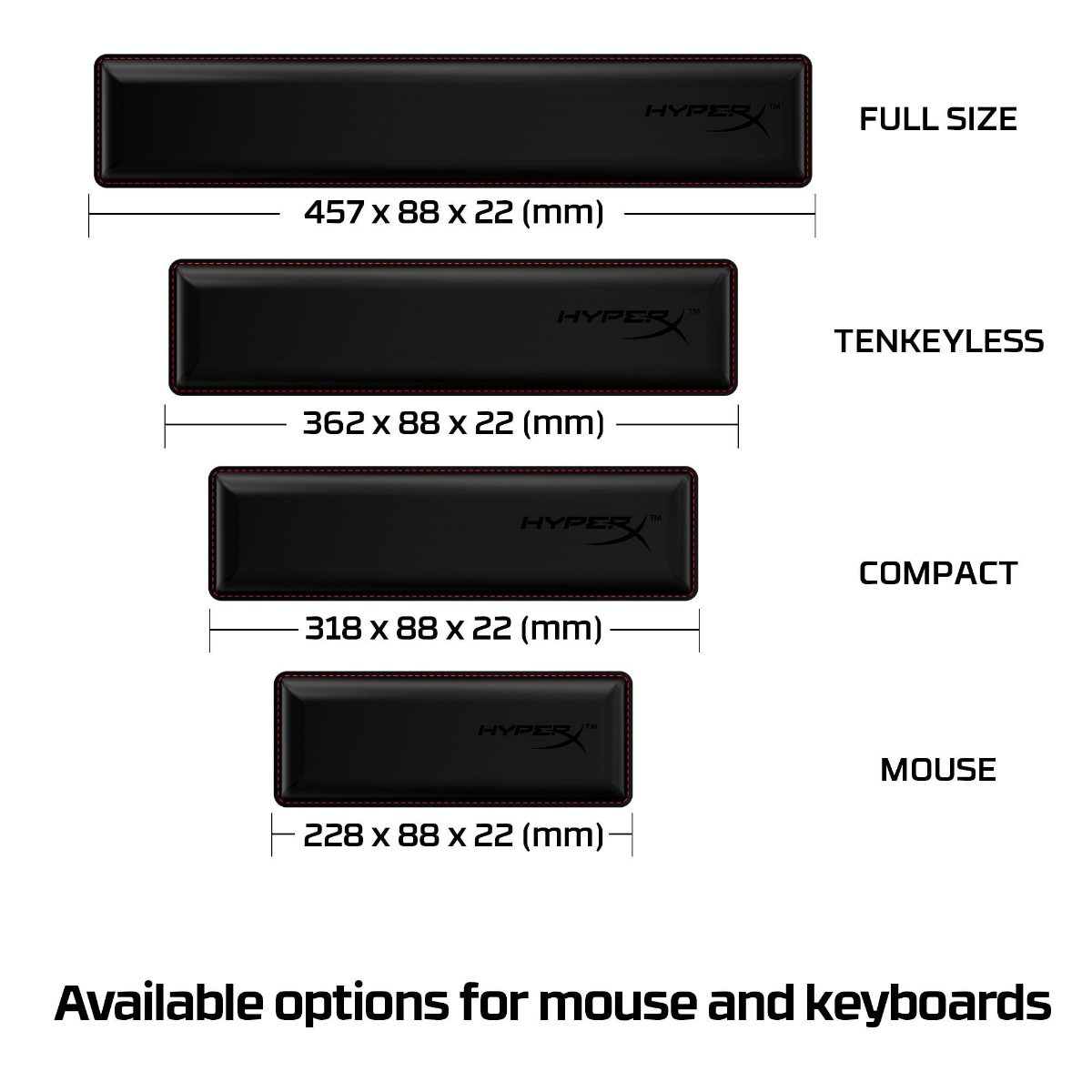 KEYBOARD ACC WRIST REST/COMPACT 60/65 HYPERX