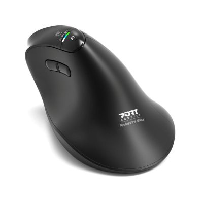 PORT CONNECT Mouse, ERGO AUDITOR, Wireless, Bluetooth, 2.4 GHz, Black