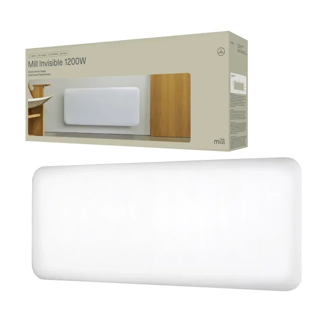 Mill | Heater | IB1200DN Steel | Panel Heater | 1200 W | Number of power levels 1 | Suitable for rooms up to 14-18 m² | White | N/A