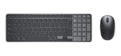 Dell Pro 7 Rechargeable Compact Keyboard and Mouse - KM746, Keyboard and Mouse Set, Wireless, Bluetooth, US International, Graphite