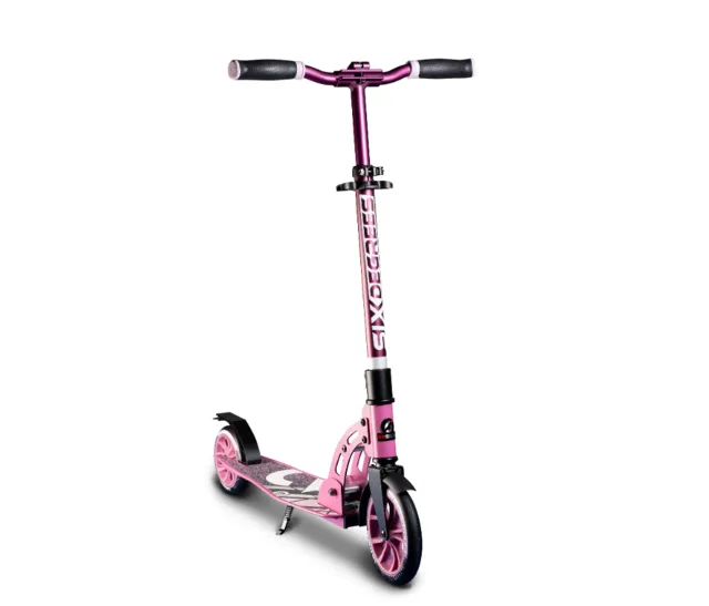 Six Degrees Aluminium Scooter skrejritenis 180/145 mm, rozā