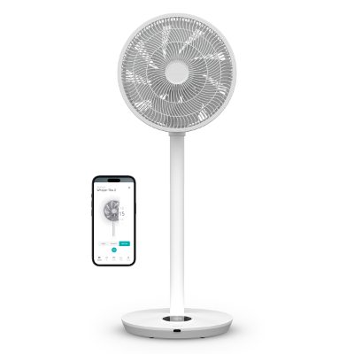 Duux Fan, Whisper Flex 2, Stand Fan, 2-21.5 W, Diameter 34 cm, Number of speeds 30, Oscillation, Remote control, White