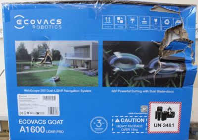 Ecovacs Lawn Mower, GOAT A1600 LiDAR PRO, 3000 Ah, White