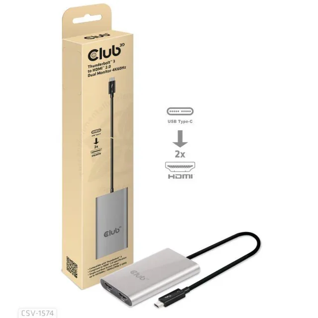 I/O ADAPTER THUNDERBOLT / HDMI/DUAL CSV-1574 CLUB3D