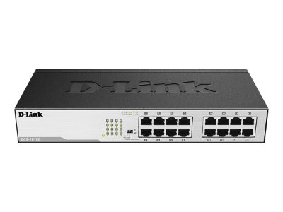 16-Port Gigabit Unmanaged Desktop Switch, DGS-1016D, Unmanaged, Desktop