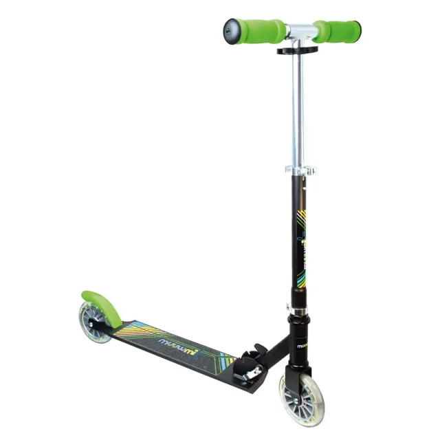 Muuwmi Aluminium Scooter NEON skrejritenis, 125 mm, ar gaismiņām