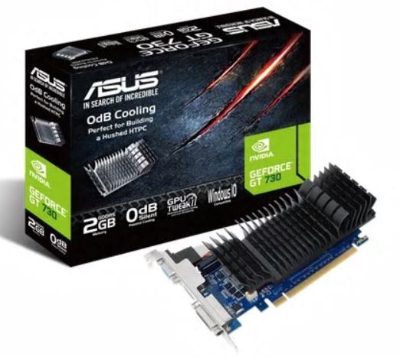 GF GT730-SL-2GD5-BRK, NVIDIA, 2 GB, GeForce GT 730, GDDR5, Cooling type Passive, DVI-D ports quantity 1, HDMI ports quantity 1, PCI Express 2.0, Memory clock speed 5010 MHz, Processor frequency 902 MHz