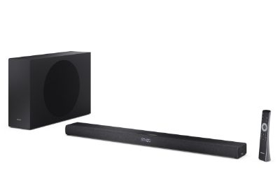 Sharp 2.1ch Ultra-slim Dolby Atmos/DTS Virtual: X Soundbar with Wireless Subwoofer, HT-SBW320, 360 W, Bluetooth, Wireless connection, Black