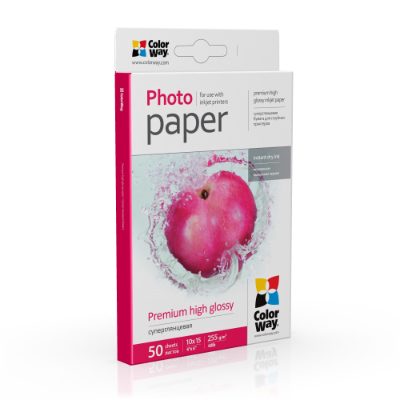 ColorWay Photo Paper, 50 sheets, Premium High Glossy, 255 g/m², 10x15