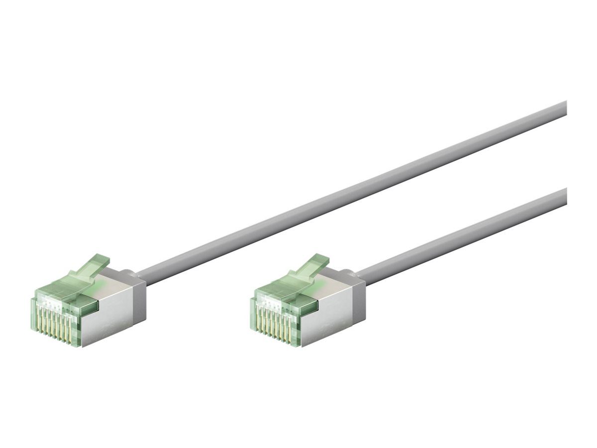 Goobay 74343 Ultra-Flexible CAT 8.1 Patch Cable, Slim, U/FTP, 0.15 m, Grey, Goobay