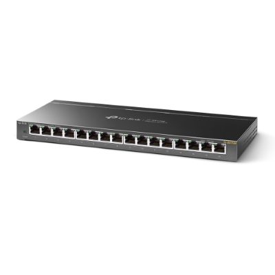 Switch, TL-SG116E, Web managed, Wall mountable, Gigabit Ethernet (copper) ports quantity 16, Power supply type External, 36 month(s)