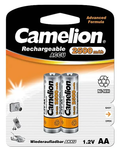 Camelion | AA/HR6 | 2500 mAh | Rechargeable Batteries Ni-MH | 2 pc(s)