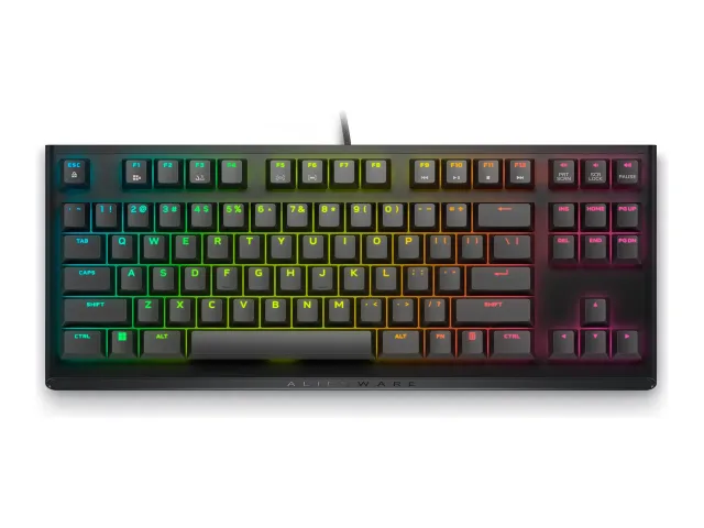 Dell Alienware Tenkeyless AW420K | Gaming Keyboard | Wired | EN | CHERRY MX Red | Dark Side of the Moon