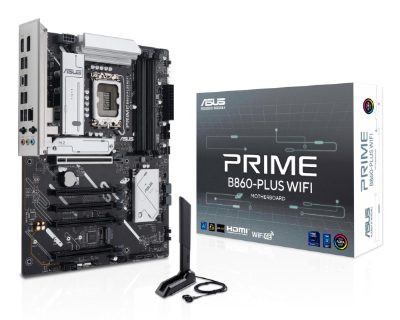 Mainboard, ASUS, Intel B860 Express, LGA1851, ATX, Memory DDR5, Memory slots 4, PRIMEB860-PLUSWIFI