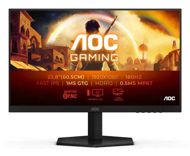 AOC | 24G42E | 24 " | IPS | FHD | 16:9 | 180 Hz | 1 ms | 1920 x 1080 pixels | 300 cd/m² | HDMI ports quantity 1 | Black
