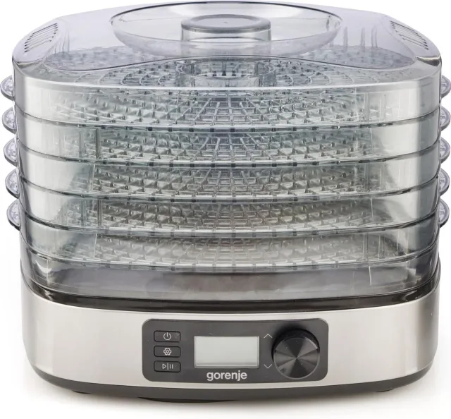 Gorenje | Food Dryer | FDK500DE | Power 380 W | Number of trays 5 | Temperature control | Integrated timer | Stainless steel