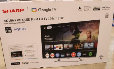 Sharp 50JP7265E 50" (126cm) 4K Ultra HD QLED MiniLED Google TV, SALE OUT. Sharp 4K QLED MiniLED TV, 50JP7265E, 50, Smart TV, Google TV, UHD, Silver