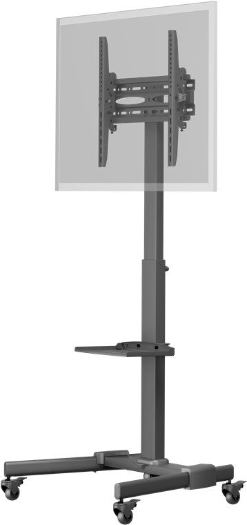 Goobay Floor stand, TV Presentation Stand Basic, Size L, Height adjustment, 37-70 ", Maximum weight (capacity) 35 kg, Black