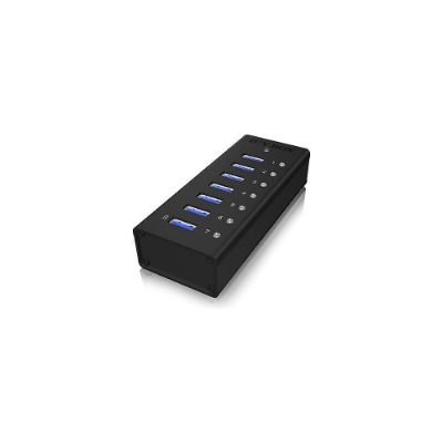 7-port hub with USB Type-A interface and 1x charging port, IB-AC618