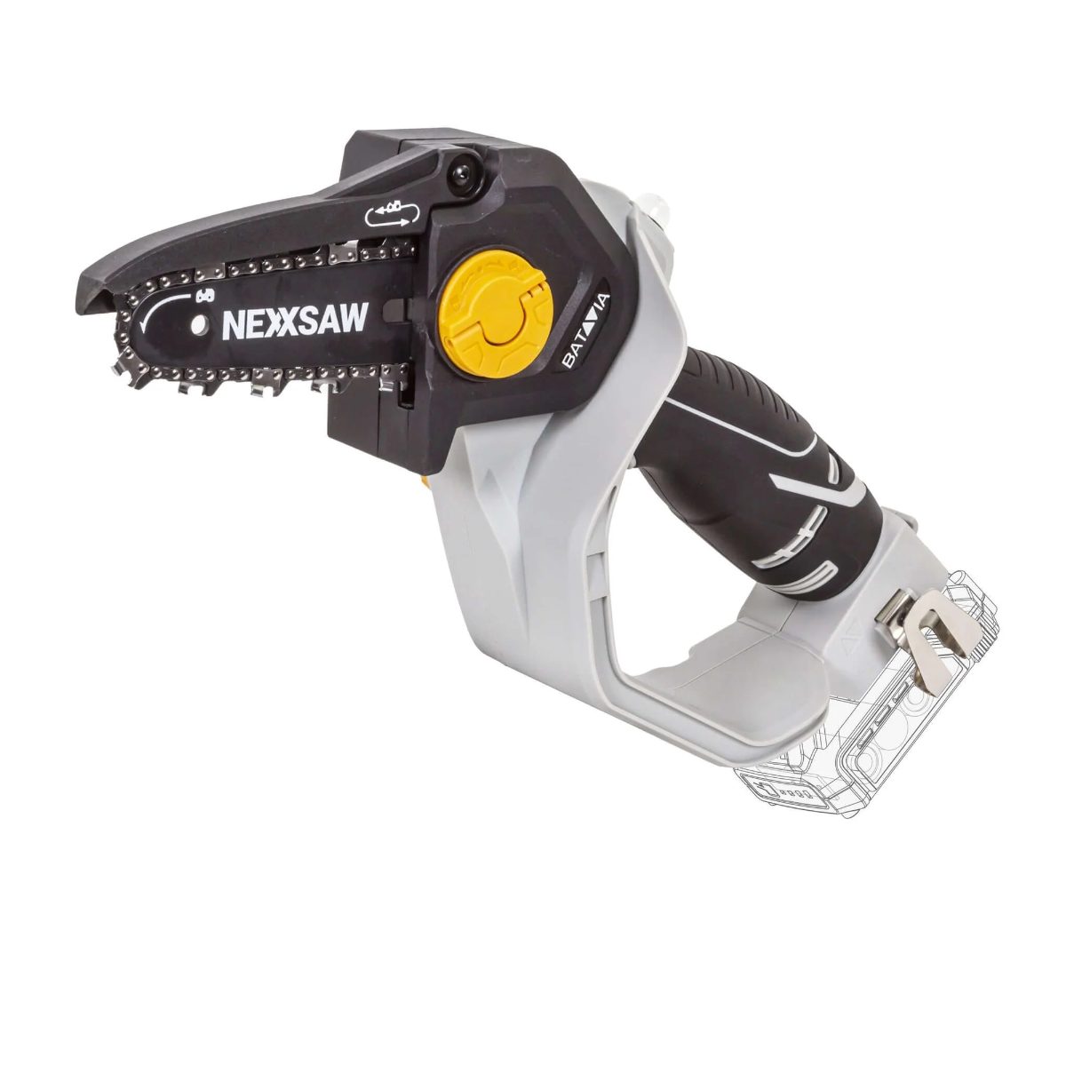 Batavia B.V. Chainsaw, 18V Nexxsaw Cordless One-Hand 6'' V3 - Without Battery and Charger