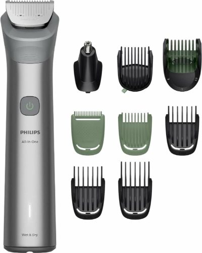 Philips All-in-One Hair trimmer, MG5931/15 Series 5000, Cordless, Number of length steps 13, Step precise 0.5 mm, Light gray