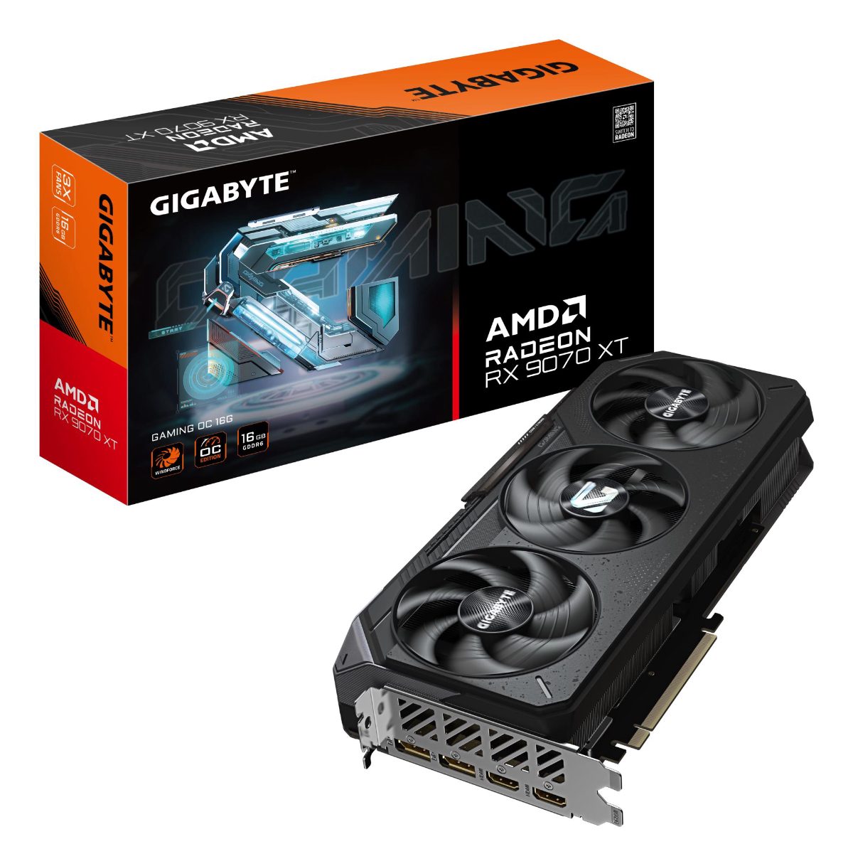 Gigabyte Radeon RX 9070 XT GAMING OC 16G, AMD, 16 GB, Radeon RX 9070 XT, HDMI ports quantity 2, PCI-E 5.0
