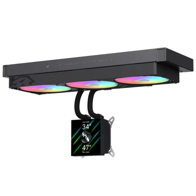 Gamemax CPU Liquid Cooler | GLACIER 360 LCD BK | Black