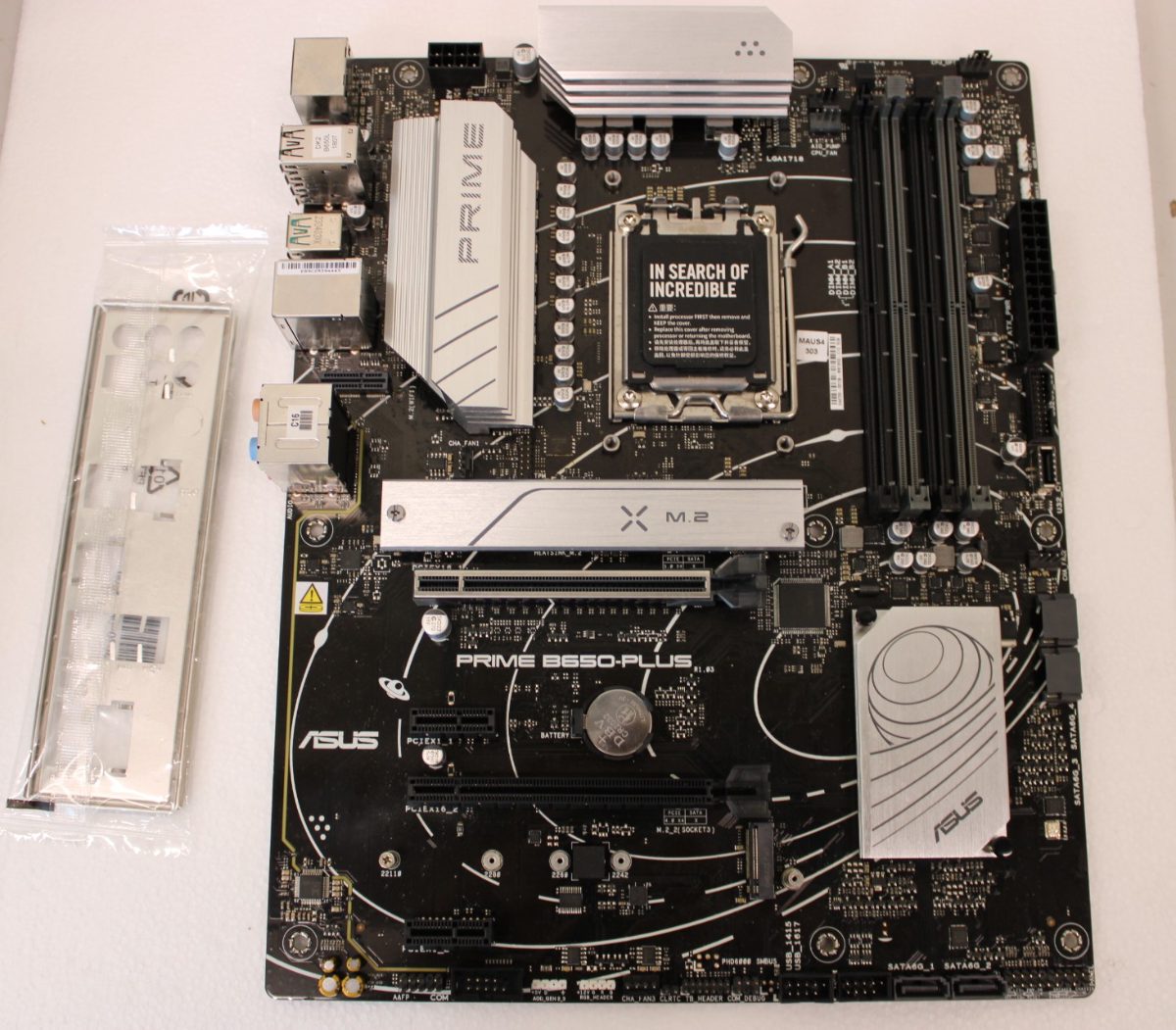 Asus PRIME B650-PLUS, Processor family AMD, Processor socket AM5, DDR5 DIMM, Memory slots 4, Supported hard disk drive interfaces 	SATA, M.2, Number of SATA connectors 4, Chipset  AMD B650, ATX, USED, REFURBISHED, WITHOUT ORIGINAL PACKAGING
