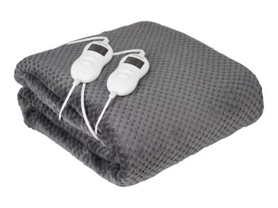 Electric Heated Blanket, CR 7417, Number of heating levels 8, Number of persons 2, Washable, Remote control, Coral fleece/Polyester, 60 W, Grey