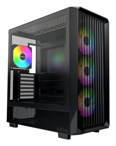 Case, MONTECH, X5, MidiTower, Case product features Transparent panel, Not included, Colour Black, X5(B)