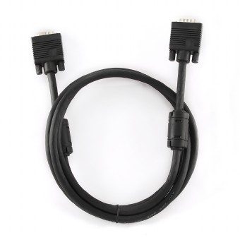 Cablexpert Premium VGA HD15M/HD15M dual-shielded w/2*ferrite core 15M cable Black, Cablexpert