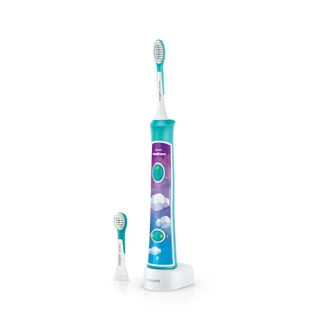 Sonicare zobu birste bērniem 3+ ar bluetooth un 8 maināmiem  dizainiem, zils