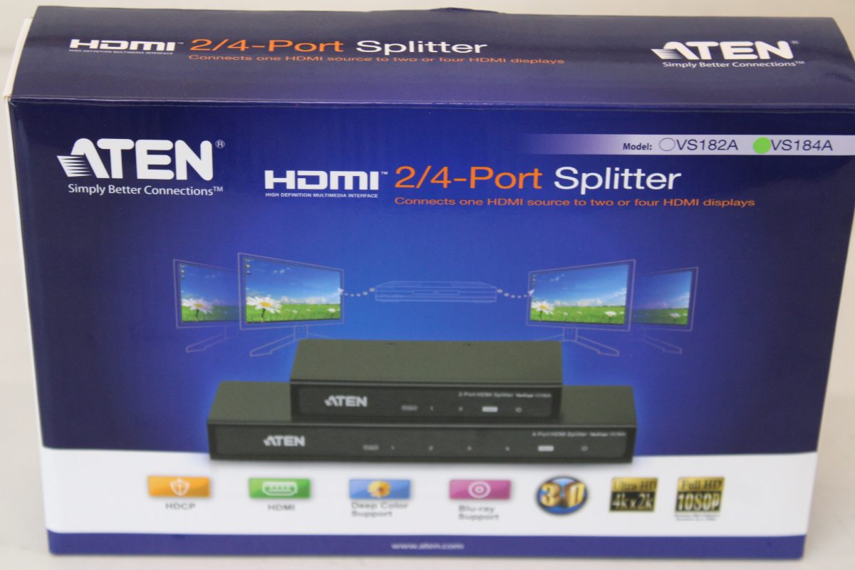 Aten, 4-Port 4K HDMI Splitter, VS184A
