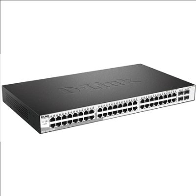 Metro Ethernet Switch, DGS-1210-52/ME, Managed L2, Rack mountable, Gigabit Ethernet (copper) ports quantity 48, SFP ports quantity 4, Power supply type Single, 24 month(s)