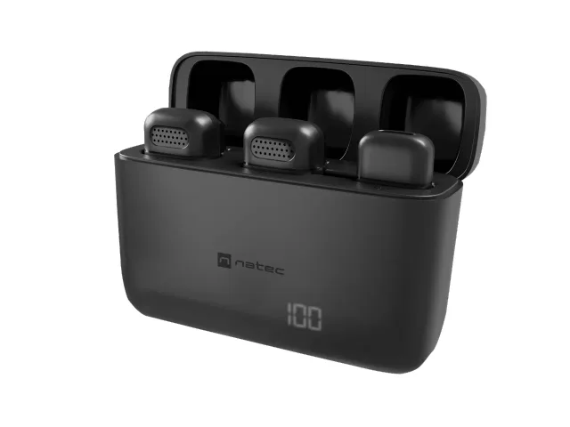 Natec | Hopper Lavier Mobile Microphone USB-C, 2 pcs | Black | Noise reduction