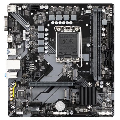 B760M H DDR4 1.0 M/B, Processor family Intel, Processor socket LGA1700, DDR4 DIMM, Memory slots 2, Supported hard disk drive interfaces SATA, M.2, Number of SATA connectors 4, Chipset Intel B760 Express, Micro ATX