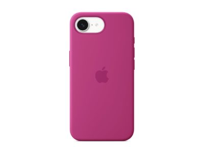 Apple Back cover, Apple, iPhone 16e, Silicone, Fuchsia