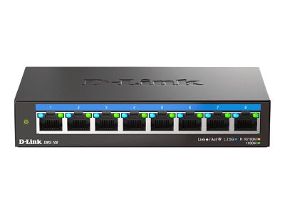 DMS-108/E, 8-Port 2.5G Multi-Gigabit Desktop Switch, Desktop, Unmanaged