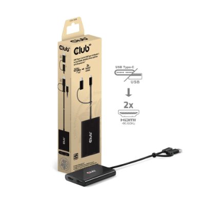 I/O ADAPTER USB-C TO HDMI/DUAL CSV-1475 CLUB3D
