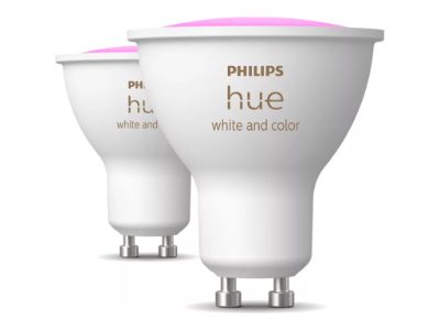 Philips Hue Smart Spotlight, 2pcs pack, GU10, 4.2 W, Warm to cool white and color