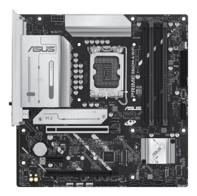 Mainboard, ASUS, Intel B860 Express, LGA1851, Micro-ATX, Memory DDR5, Memory slots 4, 1xPCI-Express 4.0 1x, 1xPCI-Express 4.0 16x, 1xPCI-Express 5.0 16x, 2xM.2, 1xHDMI, 1xDisplayPort, 7xUSB 2.0, 1xUSB-C, 1xUSB-C w/Thunderbolt, 1xOptical S/PDIF, 1xRJ45, 3xAudio port, PRIMEB860M-AWIFI