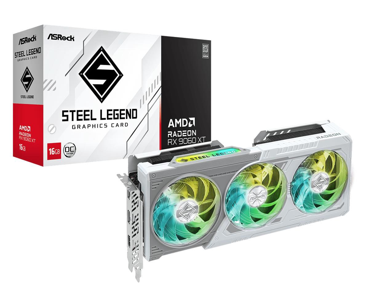 Graphics Card, ASROCK, AMD, Radeon RX 9060 XT, 16 GB, GDDR6, 128 bit, PCI Express x16 5.0, Active, RX9060XTSL16GO