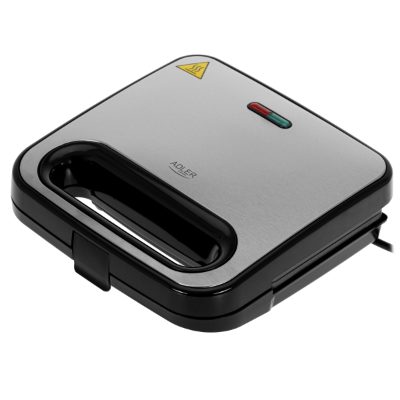 Adler Sandwich Maker, AD 3076, 1000 W, Number of plates 1, Black/Silver