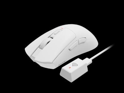 Genesis Gaming Mouse, Zircon 880 Pro 8k, Wireless, 2.4GHz, Bluetooth, White